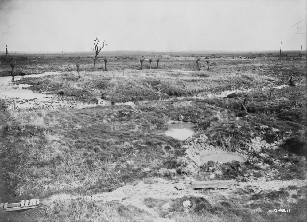 Ypres - The area from which the attack on Kitchener Woods was launched in 1915 (Second Battle of Ypres), circa March 1919. MIKAN No. 3329094