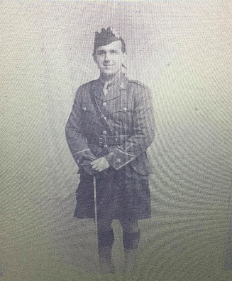 Captain Andrew Allan Macartney as a Lieutenant in the Royal Highlanders of Canada. Photo courtesy of his grand daughter, Kathy Thompson.