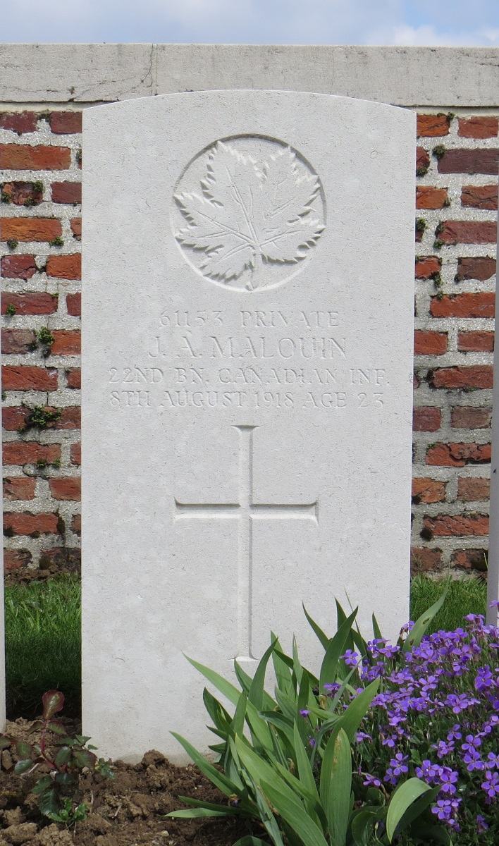 Private Joseph Malouin, The Van Doos, in the Great War