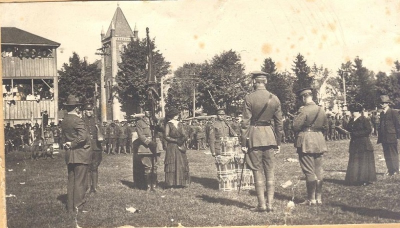 Presentation of the Colours -114th Battalion Brocks Rangers, Caledonia