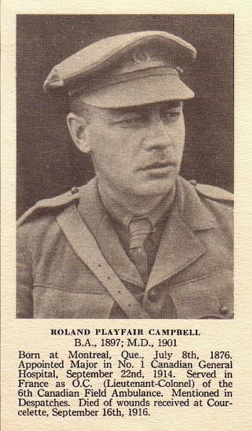 Lieutenant-Colonel Roland Playfair Campbell