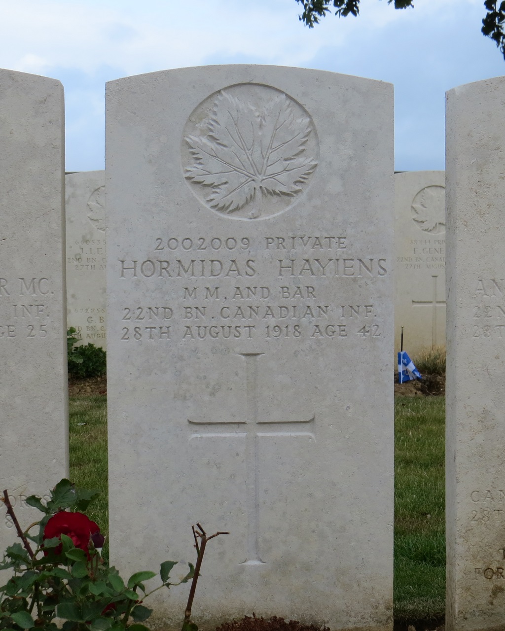 Private Hormisdas Haynes MM and Bar in the Great War