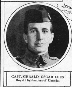 Captain Gerald Oscar Lees in the Great War