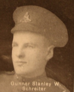 Bombardier Stanley Walter Schreiter in the Great War