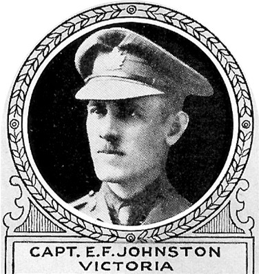 Honourary Captain Eric Franklin Johnston in the Great War
